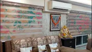 Client Home Makeover | Custom Printed Mototrised Zerba Blinds & Custom Printed Embossed Wallpaper