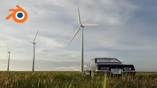Blender how to make this simple windmill scene