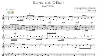 H&auml;ndel HWV 363b 1 Adagio Altsax