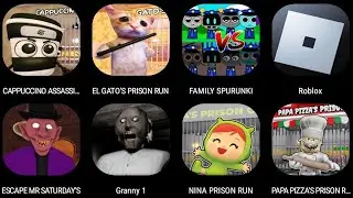 ROBLOX: CAPPUCCINO ASSASSINO PRISON, EL GATO'S PRISON RUN,SIREN COP'S PRISON,STITCH'S PRISON RUN!.