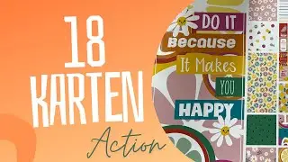 ACTION! 18 Karten ein 30x30 Block - do it because it makes you happy - Craftsensations