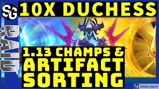 RAID SHADOW LEGENDS | 10x DUCHESS | 1.13 CHAMPS | ARTIFACT SORTING