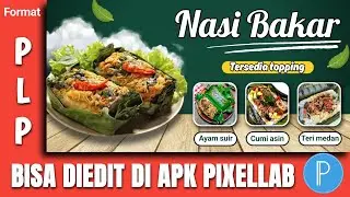 Desain Banner, Spanduk, Template Usaha Nasi Bakar (Bisa diedit di PixelLab format PLP)