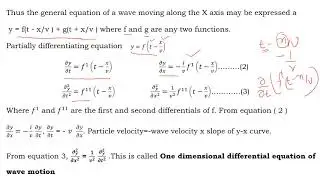 General Wave equation
