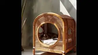Hand-woven pet bed &middot; A warm encounter of sunshine and comfort