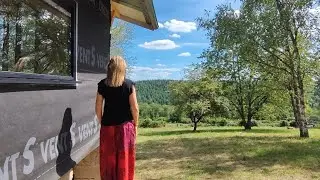 #20 CLADDING a FRENCH CABIN : Summer STORM & saving a LIZARD 🦎