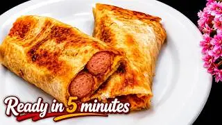 2 Easy Recipes in 5 Minutes 👌 Tortilla Hot Dog and Oven Toast Bread Pizza❗