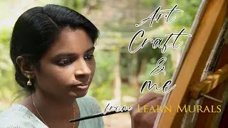 Create a Kerala mural painting Krishna with me/Kerala mural painting tutorial/learn murals
