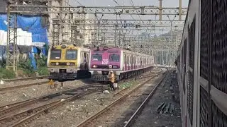 Mumbai local train race Central line  rajdhani express vs local old Local vs New local train Mumbai 