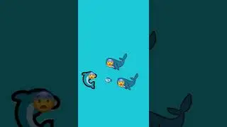 Dolphin and Whales Fight over a fish #animation #whalo #ocean