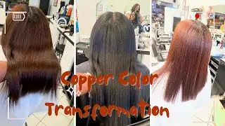 COPPER COLOR HAIR TRANSFORMATION. NO BLEACH🧡🧡