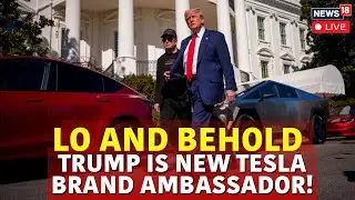 Trump Selects A New Tesla On White House Driveway To Show Support For Elon Musk | Live | N18G