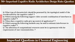 MCQ Questions Cognitive Radio Architecture Design Rules with Answers
