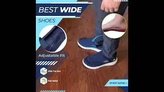 FitVille Men&rsquo;s EasyTop Wings V2: Diabetic-Friendly Wide Shoes (2E/4E/6E) | Dual Straps, Easy On