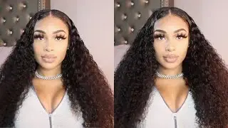 5 Minute Big Curly V Part Wig Install | NO LACE NO GLUE | Ft. UNICE HAIR