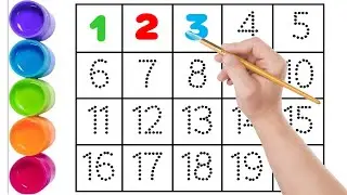 बच्चों के लिए 1 से 20 तक गिनती सीखें | Brush Coloring  | Kids Counting & Writing Practice in Hindi