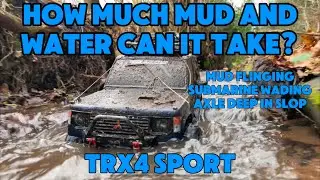Trx4 Sport on flooded trails!! How waterproof is it? RC Trail Truck Mudding And River Driving.