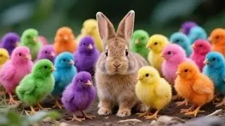 Catch Color Chicken, Cute Chicken, Duck, Rainbow Chicken, Rabbit, Cute Animals