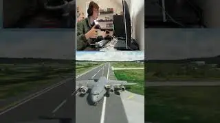 really crappy C-17 landing at Ramstein AB #aviation #c17 #flight #flightsimulator #boeing