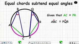 Equal chords subtend equal angles Grade 12