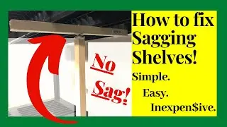 How to fix sagging shelves!  Commander shelving unit
