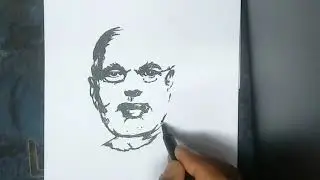 Narendra modi drawing very easy , How to draw narendra modi drawing , Simple drawing