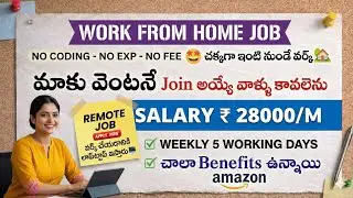 🎯 Amazon Work From Home Jobs Telugu 2025 | 12th pass remotejobs #amazonjobs #workfromhometelugu