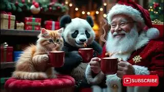 Fluffy Kitten and Panda Help Santa Save Christmas! #cute  #christmas #cat