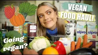 FULL VEGAN WEEKLY FOOD SHOP! 1 MONTH VEGAN CHALLENGE | EmmasRectangle