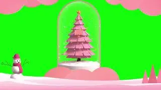 Christmas Tree With Snow Falling Animated Green Screen Free To Use | Christmas Tree With SnowFall