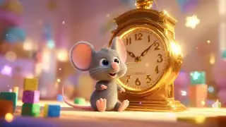Hickory Dickory Dock | 3D Nursery Rhyme for Kids | Mouse and Clock Song | Tiny Tune Kids Fun