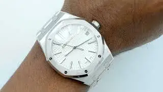 Audemars Piguet 15510ST.OO.1320ST.08 Royal Oak 41 mm White Dial Complete Set 2024 Unworn