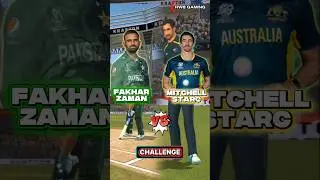 FAKHAR ZAMAN VS MITCHELL STARC 1 OVER CHALLENGE IN (REAL CRICKET 24).