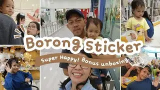 BORONG STICKER LUCU❗BONUS UNBOXING 😃 - Vlog Eps #32