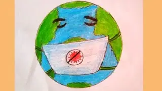 Coronavirus Poster Drawing/How to draw coronavirus/Coronavirus drawing/Save Earth from corona virus