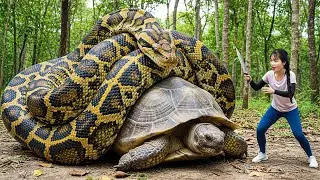 TIMELAPSE -- 366 Days of Turtle Harvesting 🐍 Giant Snake Appears During River Catch | Luna Harvest