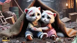 🌧️🐱 Sad Kitten  in the Storm 🌩️ | Heartbreaking Moment #SadKitten #Thunderstorm #Emotional