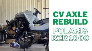 CV axle rebuild with portals on a Polaris rzr 1000 part 1