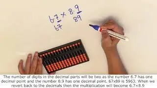 #25 Decimal Multiplication process using Abacus