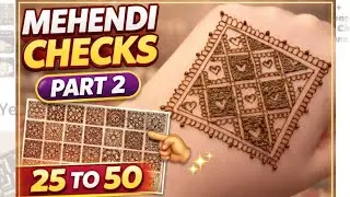 Mehendi Check Design PART-2 // Mehendi grids pattern// Viralvideo 