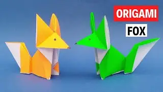 Как сделать оригами лису из бумаги шаг за шагом | Урок оригами с лисой из бумаги