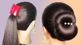 Beautiful Juda Bun Hairstyle For Girls Easy Method _ Neat & Clean Bun Hairstyle Tutorial Long Hair 