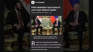 Putin abandons Syria base to court new Islamist leader #trump #putin #shorts