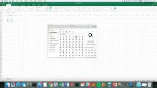How to input Greek symbols on Excel