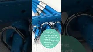 💙 Blue Rolled Leather Dog Collar #calidog