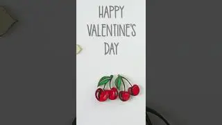 Happy Valentine's Day! Time lapse. Two cherries love and kiss each other.
