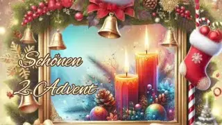 Adventliche Stille &ndash; Eine weitere Kerze brennt 🕯️🕯️ Liebe Gr&uuml;&szlig;e zum 2.Advent  🕯️🕯️🎄🦌