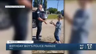 Roy Police surprise boy for his birthday