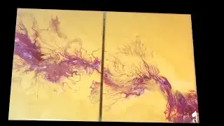 Gold & Ruby Jewel Dutch Pour Tutorial Beginners how to fluid art acrylic pour art