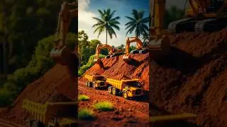 RC Excavator RC Mining Dump Truck RC Bulldozer #shorts